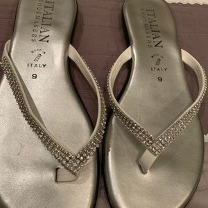Rhinestone flip flops